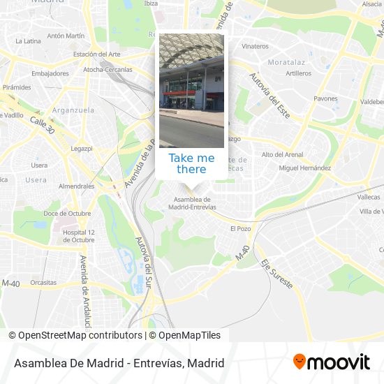 mapa Asamblea De Madrid - Entrevías