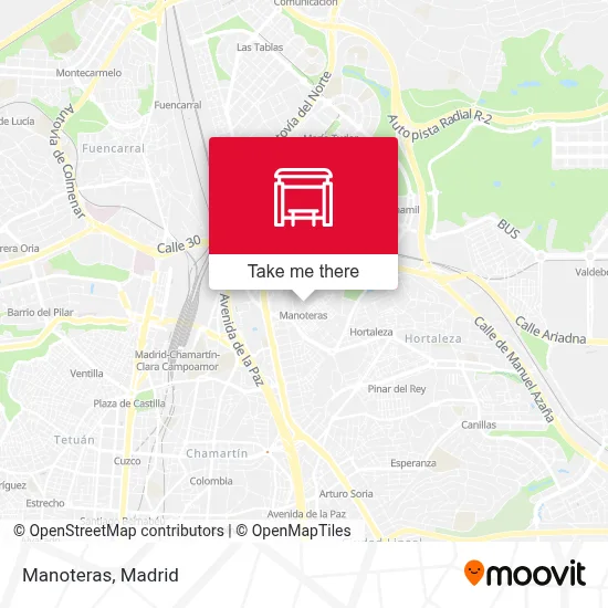 Manoteras map