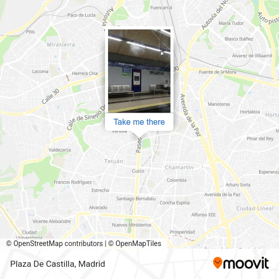 Plaza De Castilla map