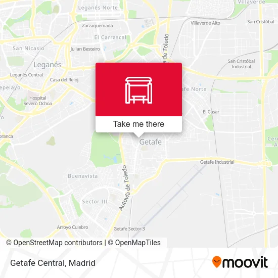 Getafe Central map