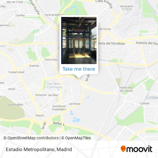 Estadio Metropolitano map