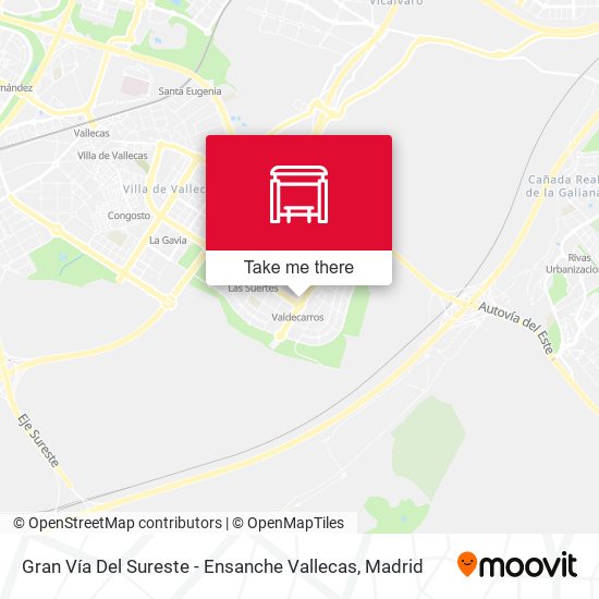 Gran Vía Del Sureste - Ensanche Vallecas map
