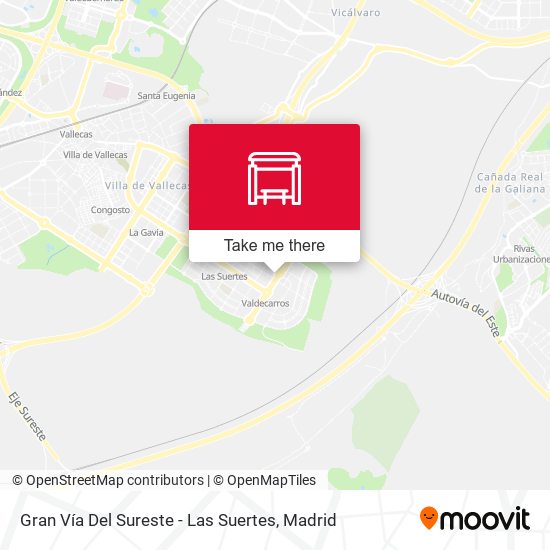 Gran Vía Del Sureste - Las Suertes map