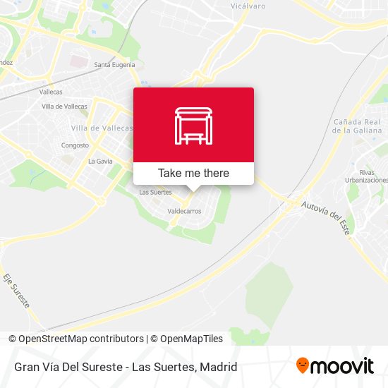 Gran Vía Del Sureste - Las Suertes map