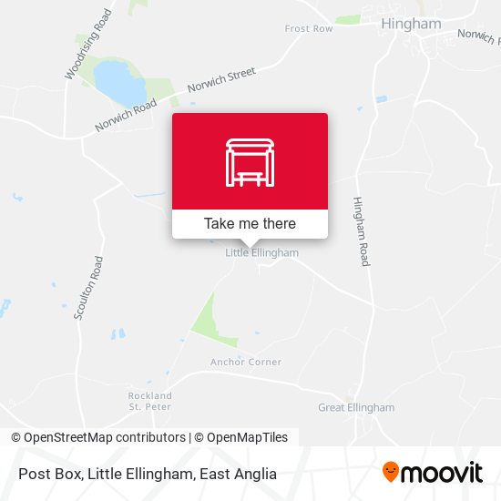 Post Box, Little Ellingham map