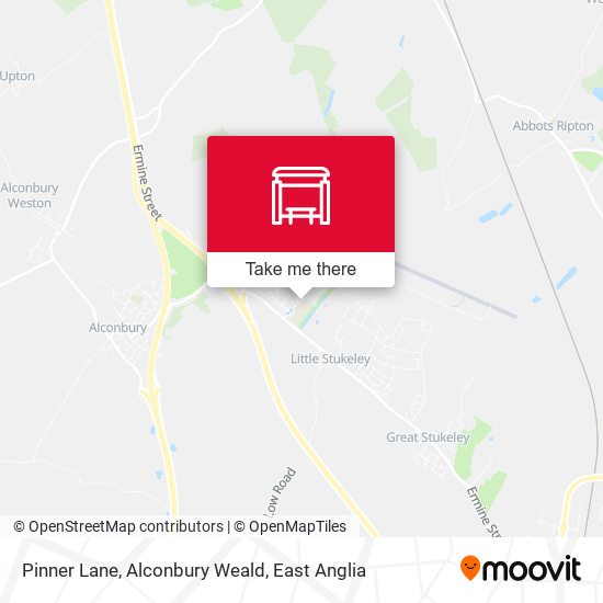 Pinner Lane, Alconbury Weald map