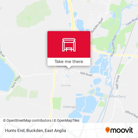 Hunts End, Buckden map