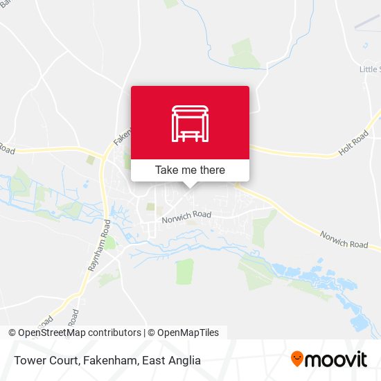 Tower Court, Fakenham map