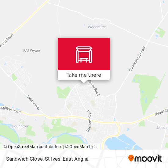 Sandwich Close, St Ives map