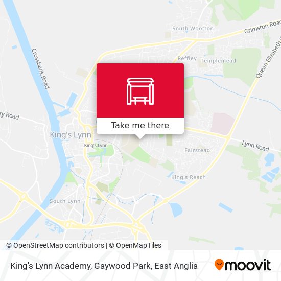 King's Lynn Academy, Gaywood Park map