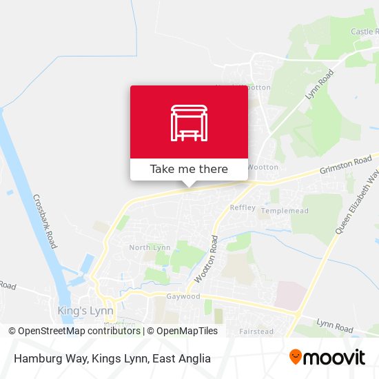 Hamburg Way, Kings Lynn map