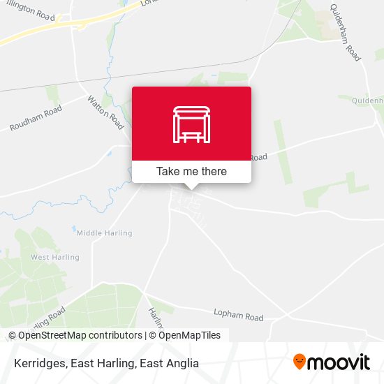 Kerridges, East Harling map