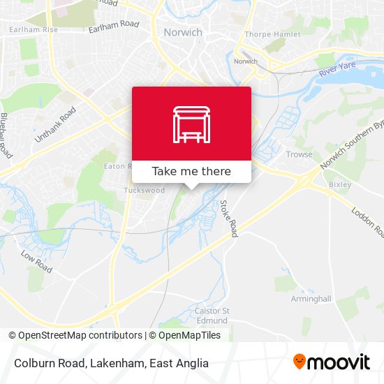 Colburn Road, Lakenham map