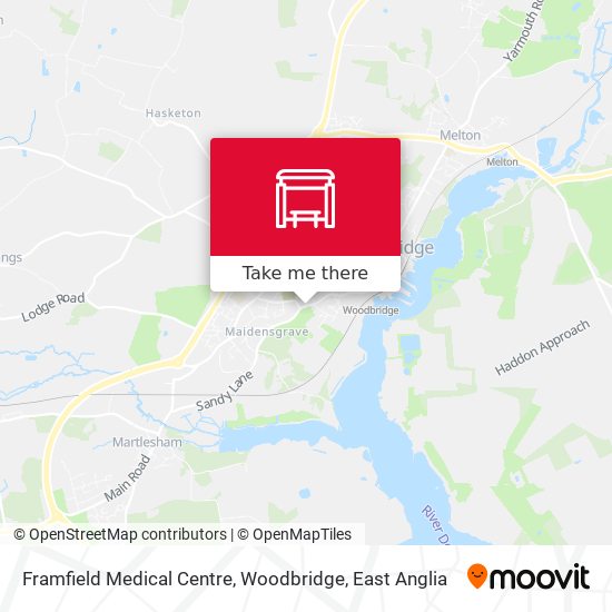 Framfield Medical Centre, Woodbridge map
