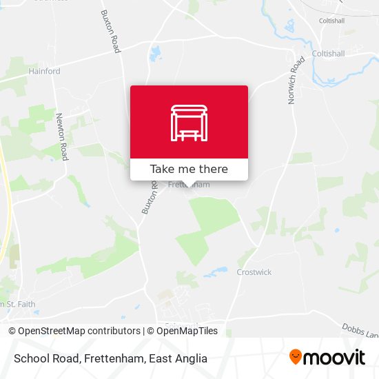 School Road, Frettenham map