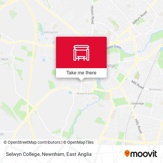 Selwyn College, Newnham map