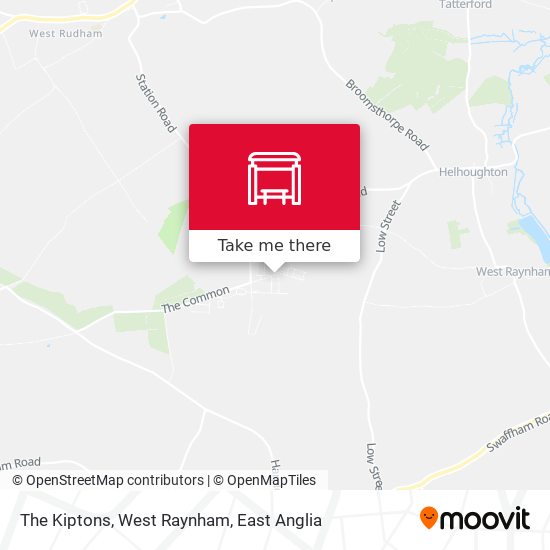 The Kiptons, West Raynham map