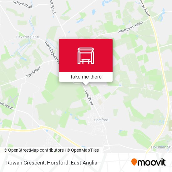 Rowan Crescent, Horsford map