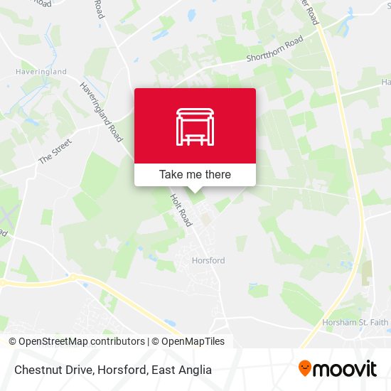 Chestnut Drive, Horsford map