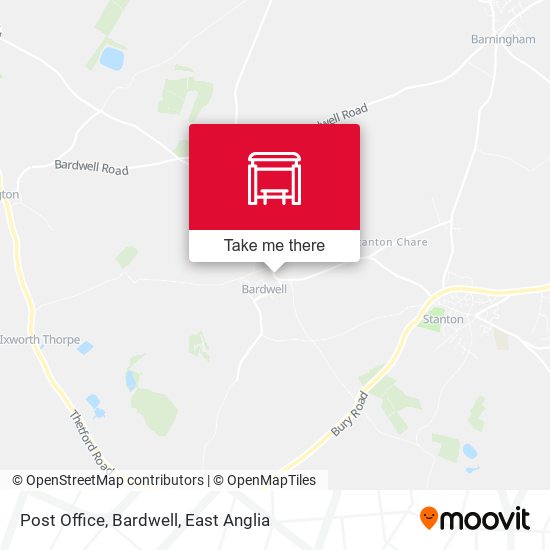 Post Office, Bardwell map
