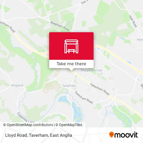 Lloyd Road, Taverham map