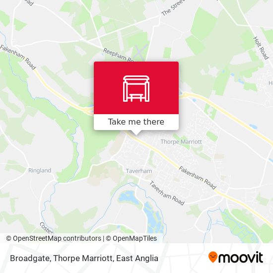 Broadgate, Thorpe Marriott map