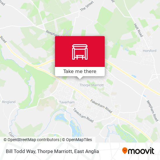 Bill Todd Way, Thorpe Marriott map