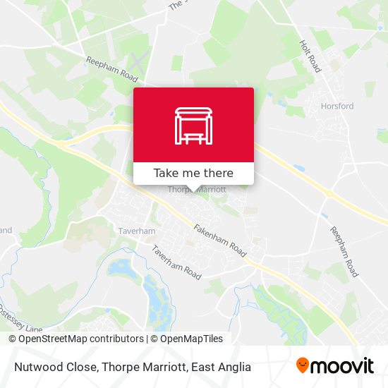 Nutwood Close, Thorpe Marriott map