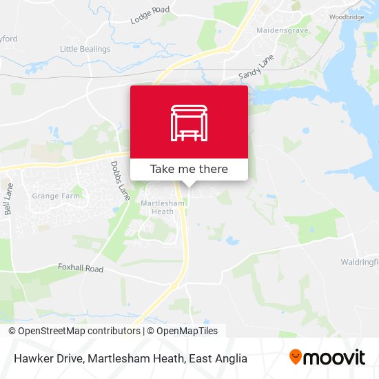Hawker Drive, Martlesham Heath map