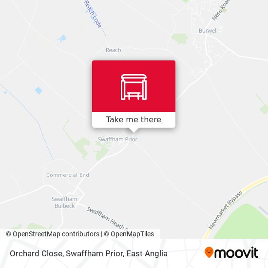 Orchard Close, Swaffham Prior map
