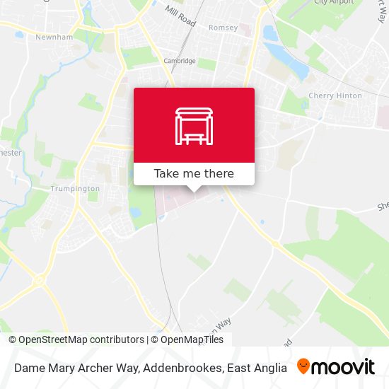 Dame Mary Archer Way, Addenbrookes map