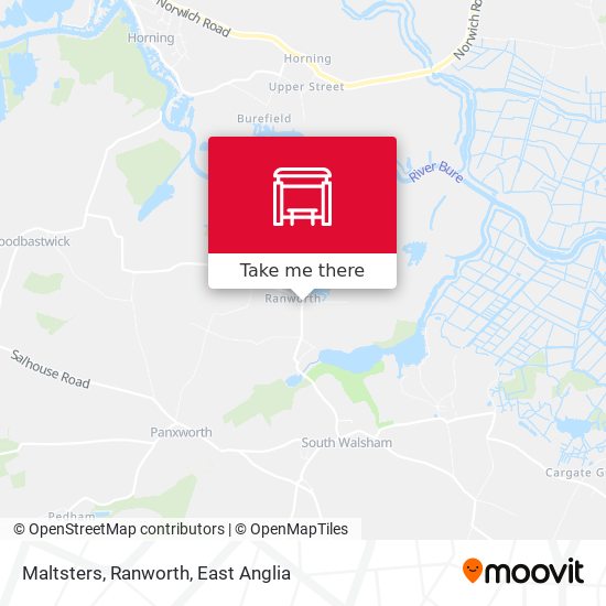 Maltsters, Ranworth map