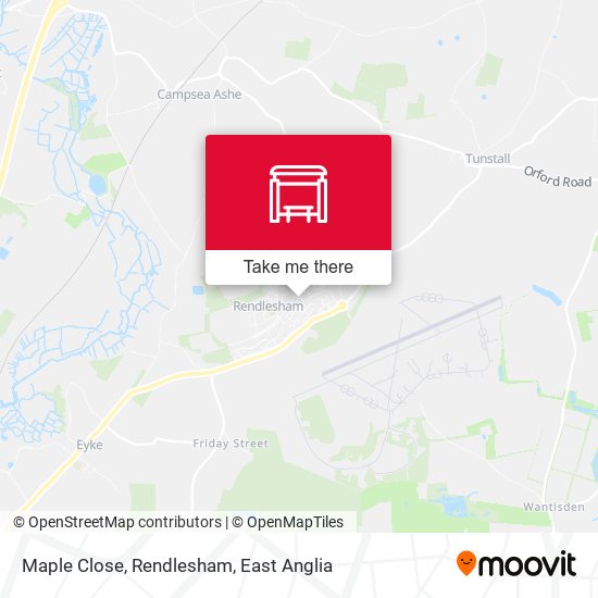 Maple Close, Rendlesham map