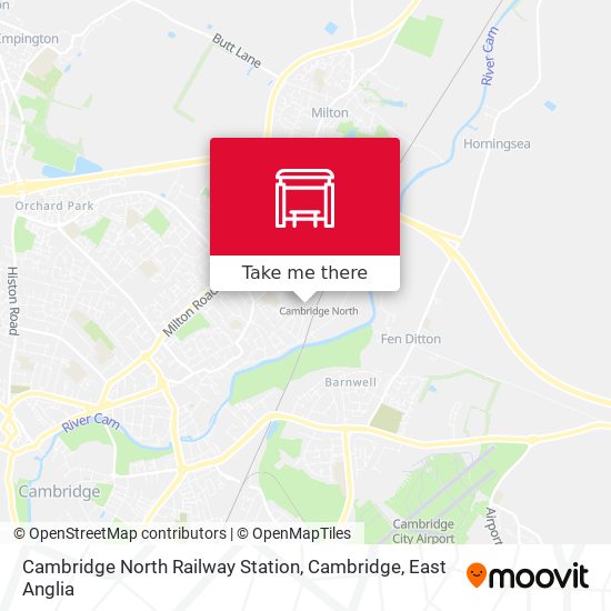 Cambridge North Railway Station, Cambridge map