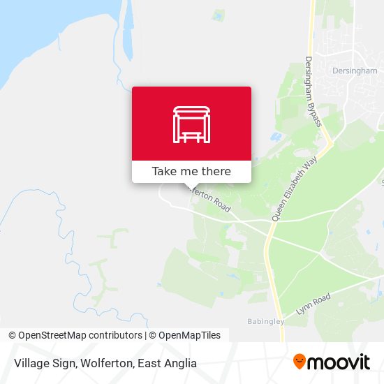 Village Sign, Wolferton map