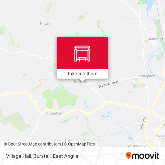 Village Hall, Burstall map