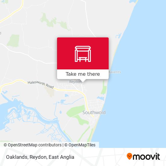 Oaklands, Reydon map