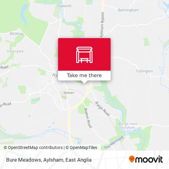 Bure Meadows, Aylsham map