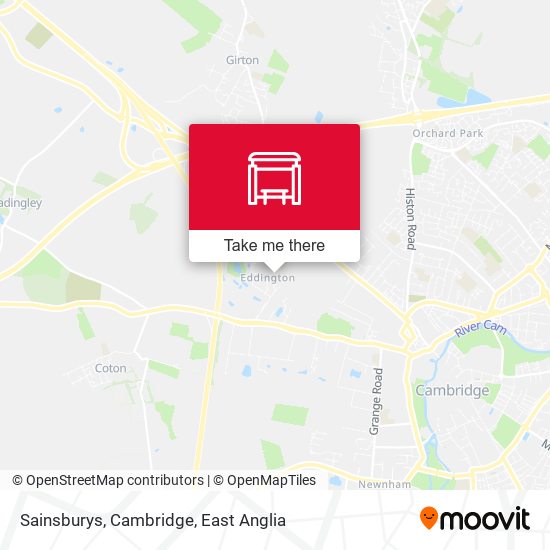 Sainsburys, Cambridge map