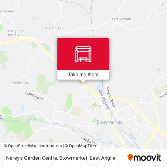 Narey's Garden Centre, Stowmarket map