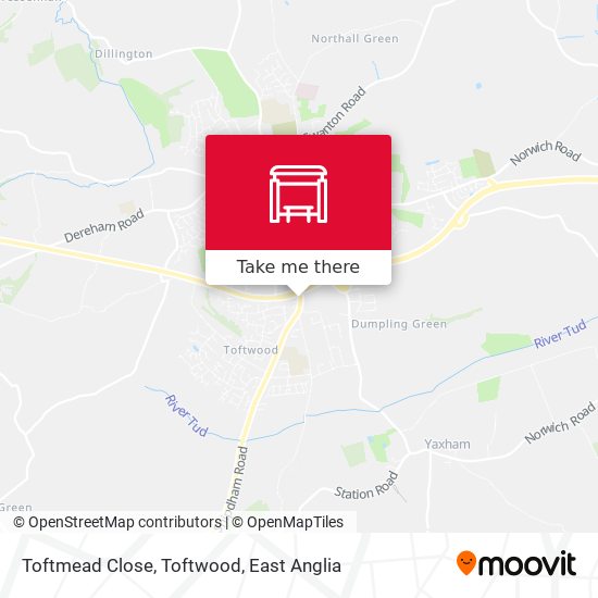 Toftmead Close, Toftwood map