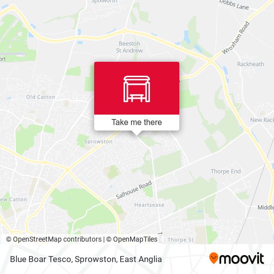 Blue Boar Tesco, Sprowston map