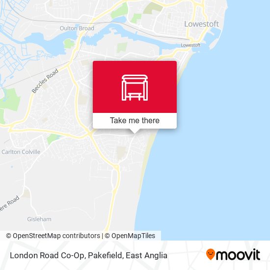 London Road Co-Op, Pakefield map