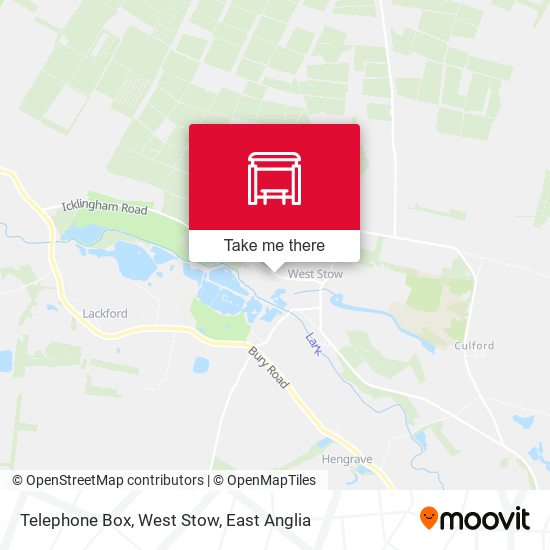 Telephone Box, West Stow map