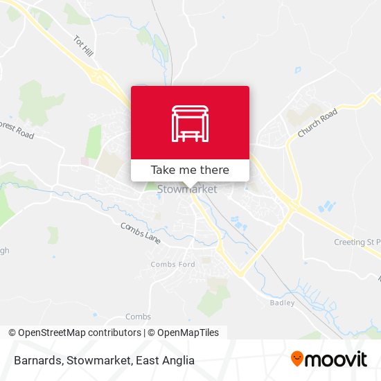 Barnards, Stowmarket map