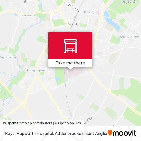 Royal Papworth Hospital, Addenbrookes map