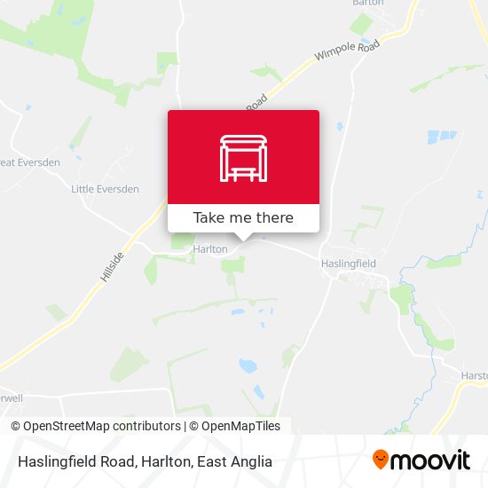Haslingfield Road, Harlton map