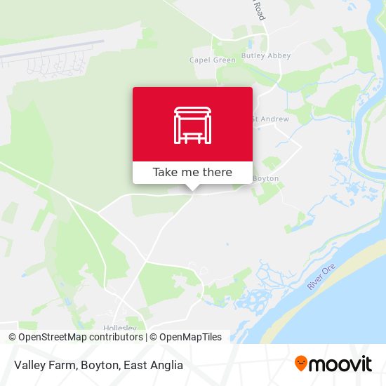 Valley Farm, Boyton map