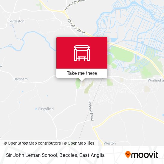 Sir John Leman School, Beccles map