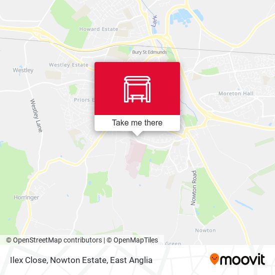 Ilex Close, Nowton Estate map